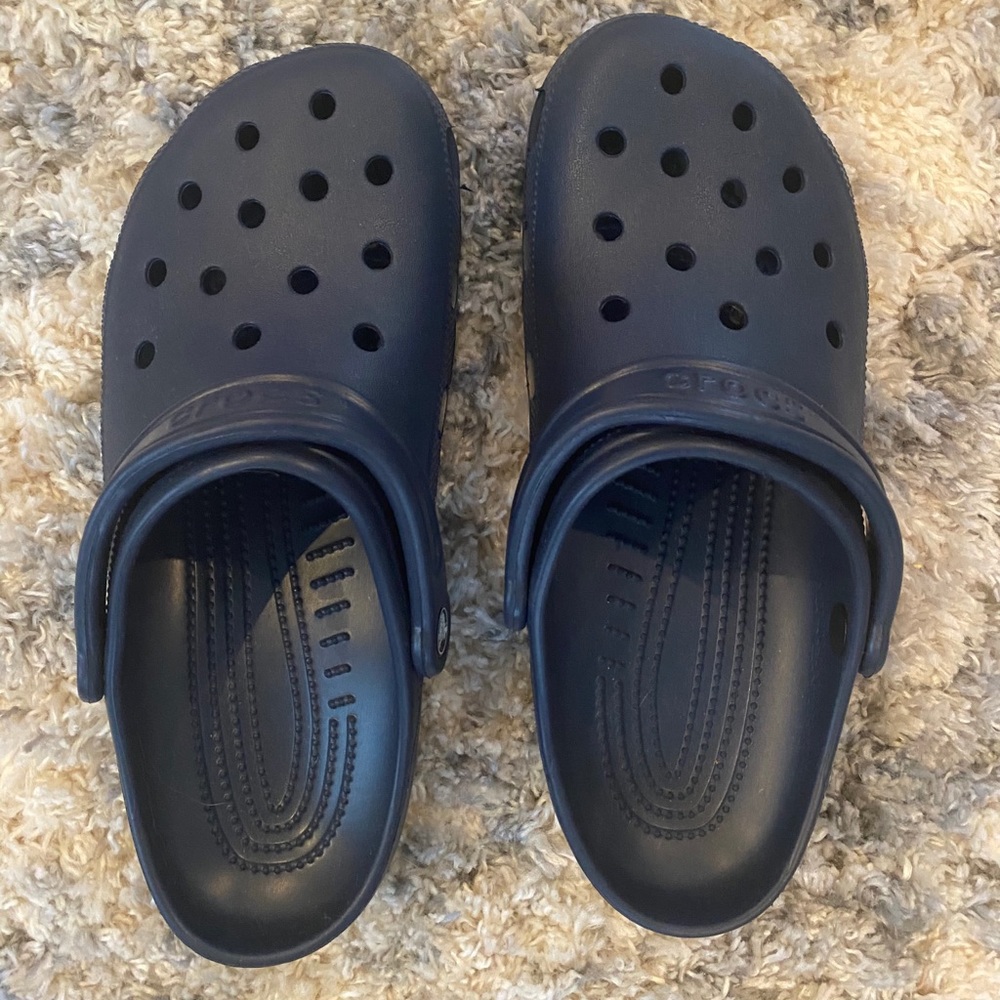 Navy crocs